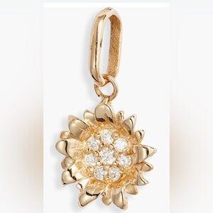 Hope Sunflower Pave Diamond Pendant